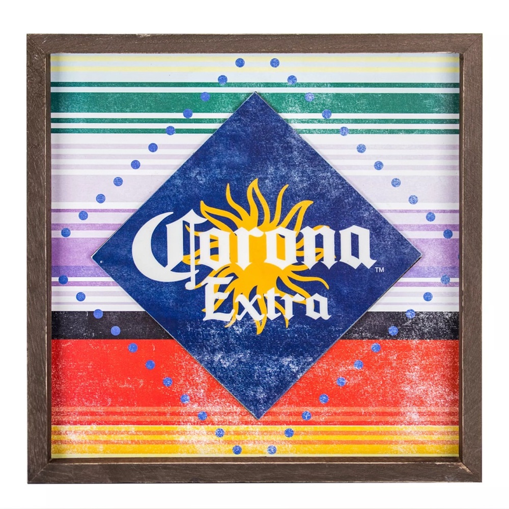 Corona Extra Beer Framed Art Print (14.25") Man Cave Bar Father’s Day Gift NEW